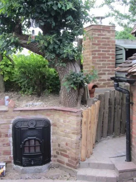 French Stove and Reclaimed Bricks