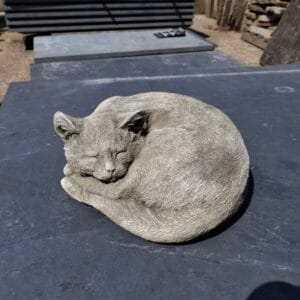 Snoozing Cat Statuette
