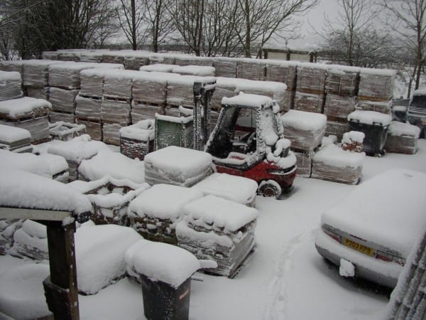 Front yard under snow