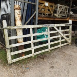 White Painted 5 Bar Gate