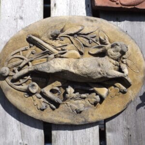Hunting Hare Wall Plaque