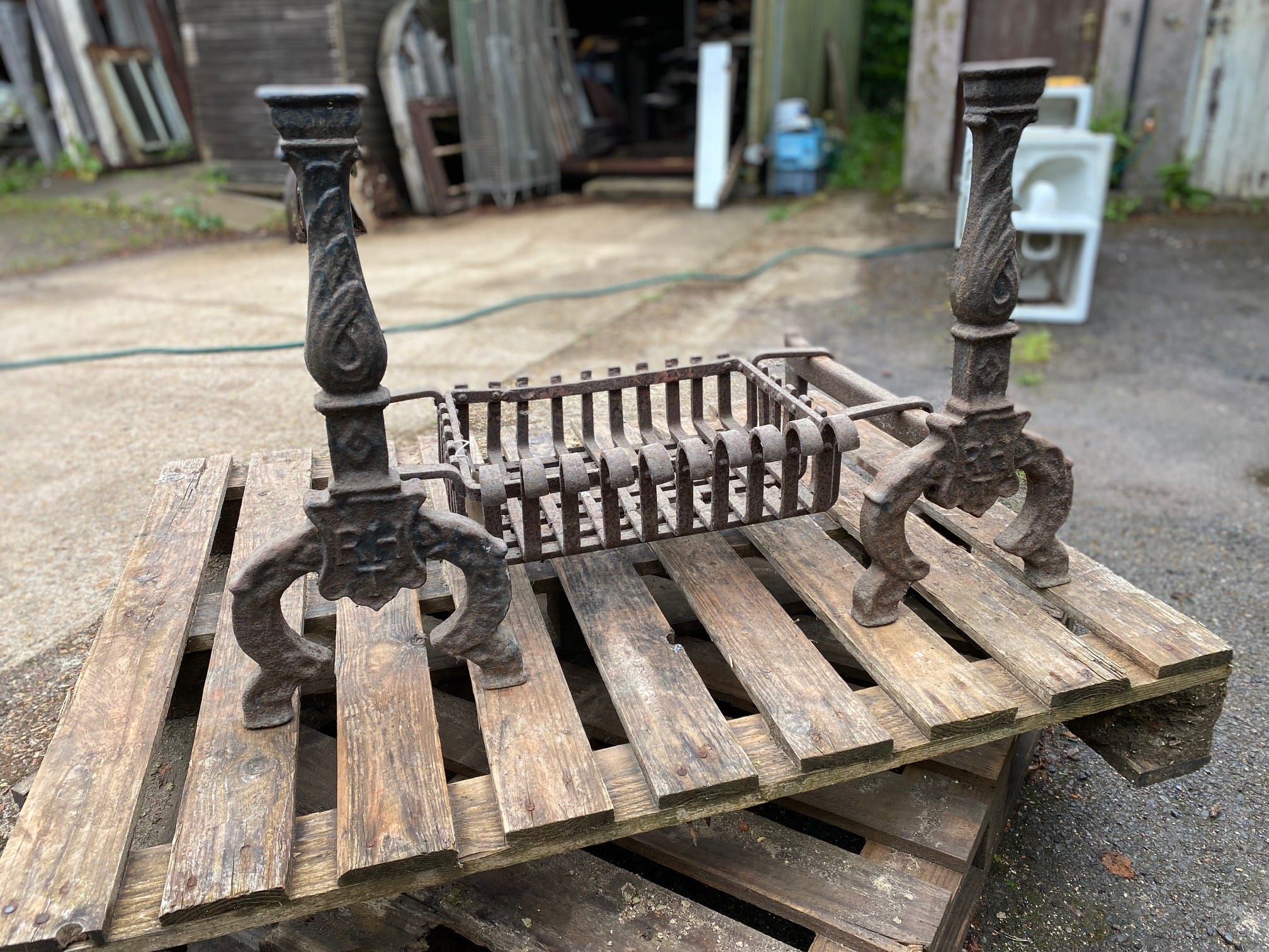 Simple Fire Basket On Tall Dogs - Best Reclamation Simple Fire Basket On Tall Dogs