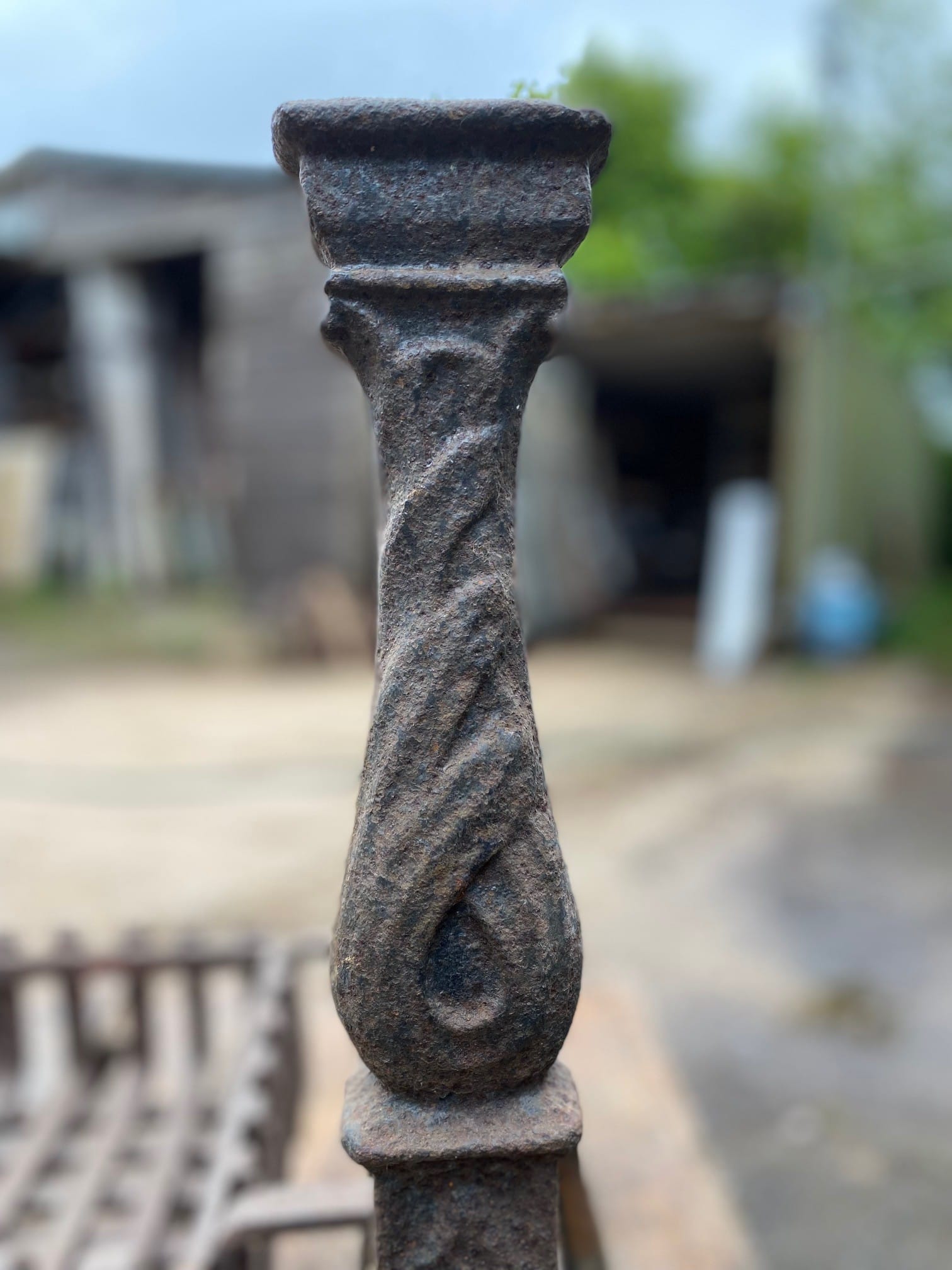 Simple Fire Basket On Tall Dogs - Best Reclamation Antique Fire Basket