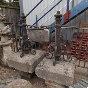 Deep Chamfered Pillar Caps with Lamp Posts