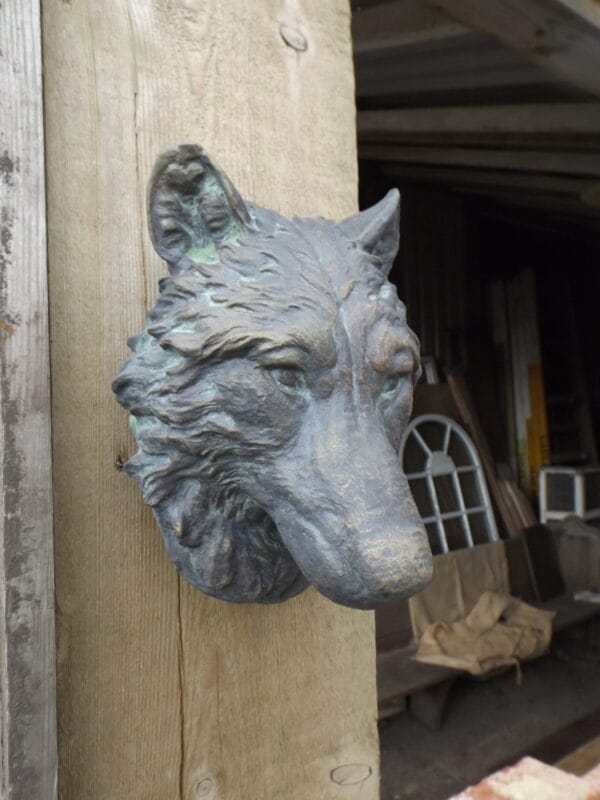 Wolf Head Wall Plaque