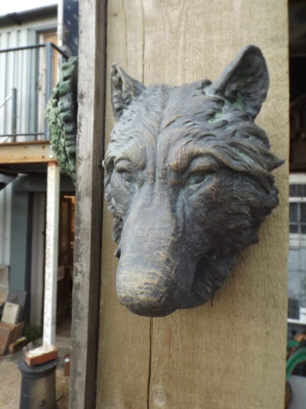 Wolf Head Wall Plaque