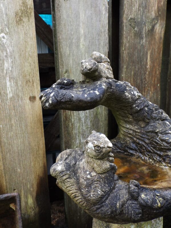 Reclaimed Bird Bath