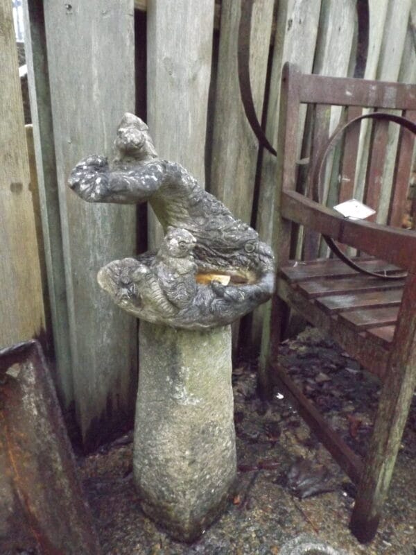 Reclaimed Bird Bath