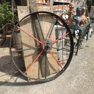 Antique Metal Cart Wheel