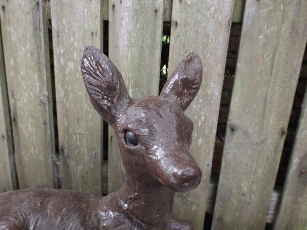 Painted Doe With Fawn Statuettes