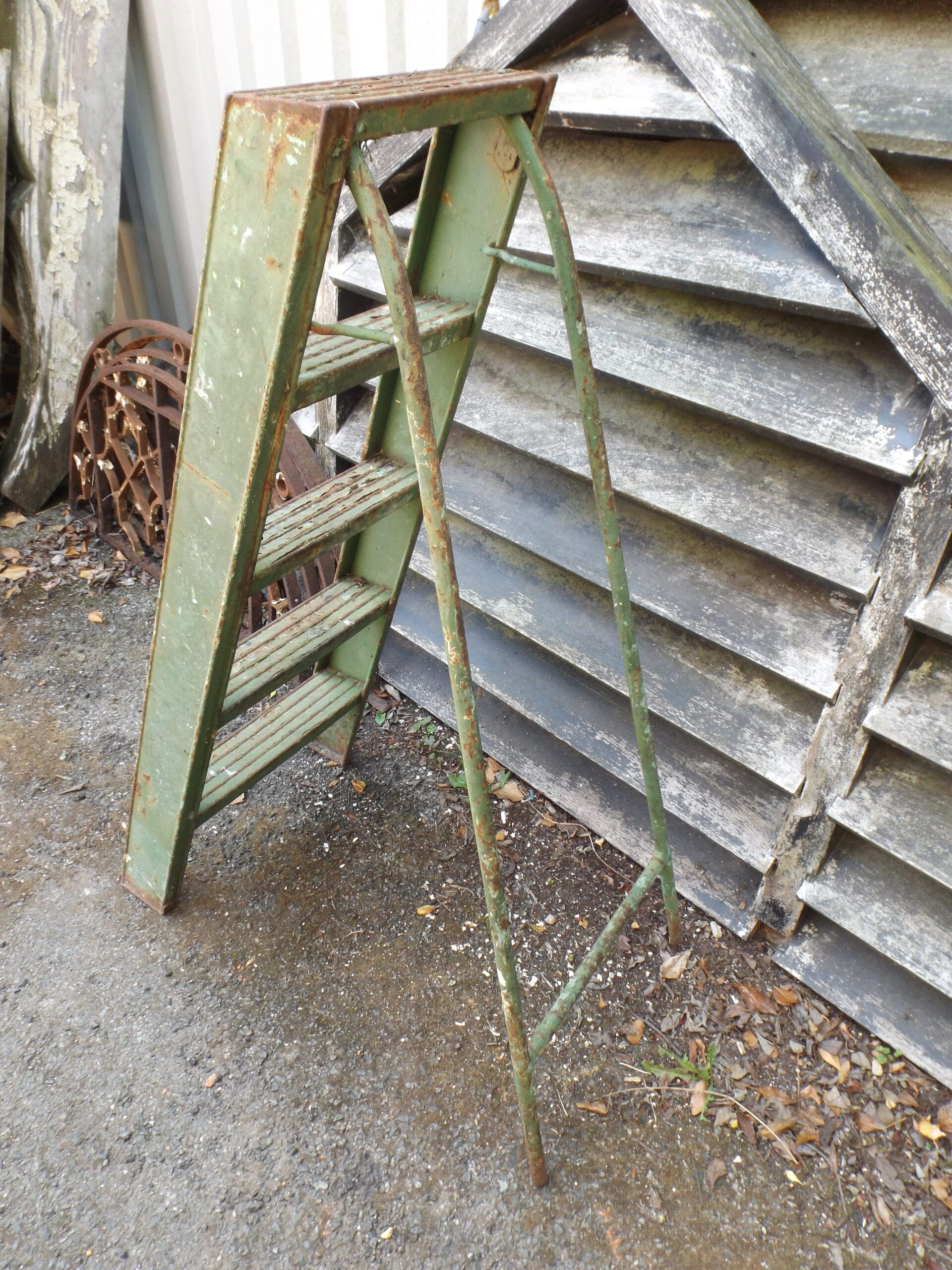 Vintage Metal Step Ladder - Best Reclamation Vintage Metal Step Ladder