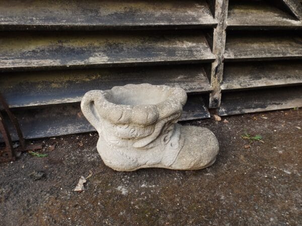 Reclaimed Concrete Boot Planter - Image 2