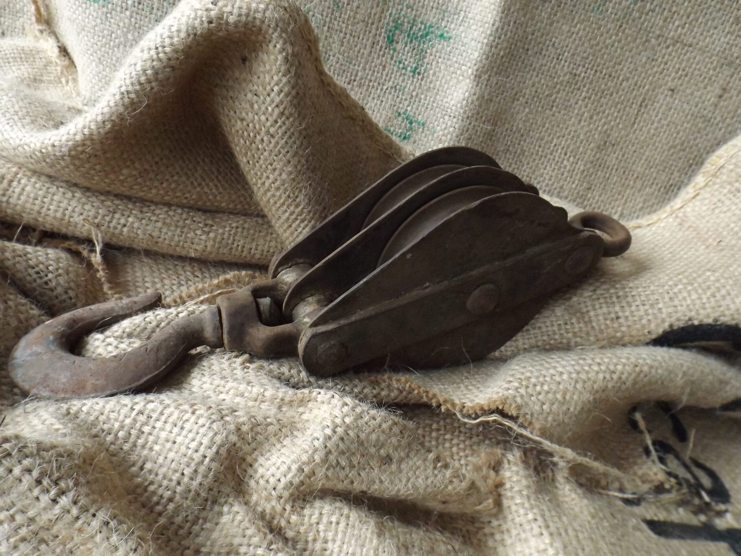 Vintage Double Pulley Hoist - Best Reclamation Vintage Double Pulley Hoist