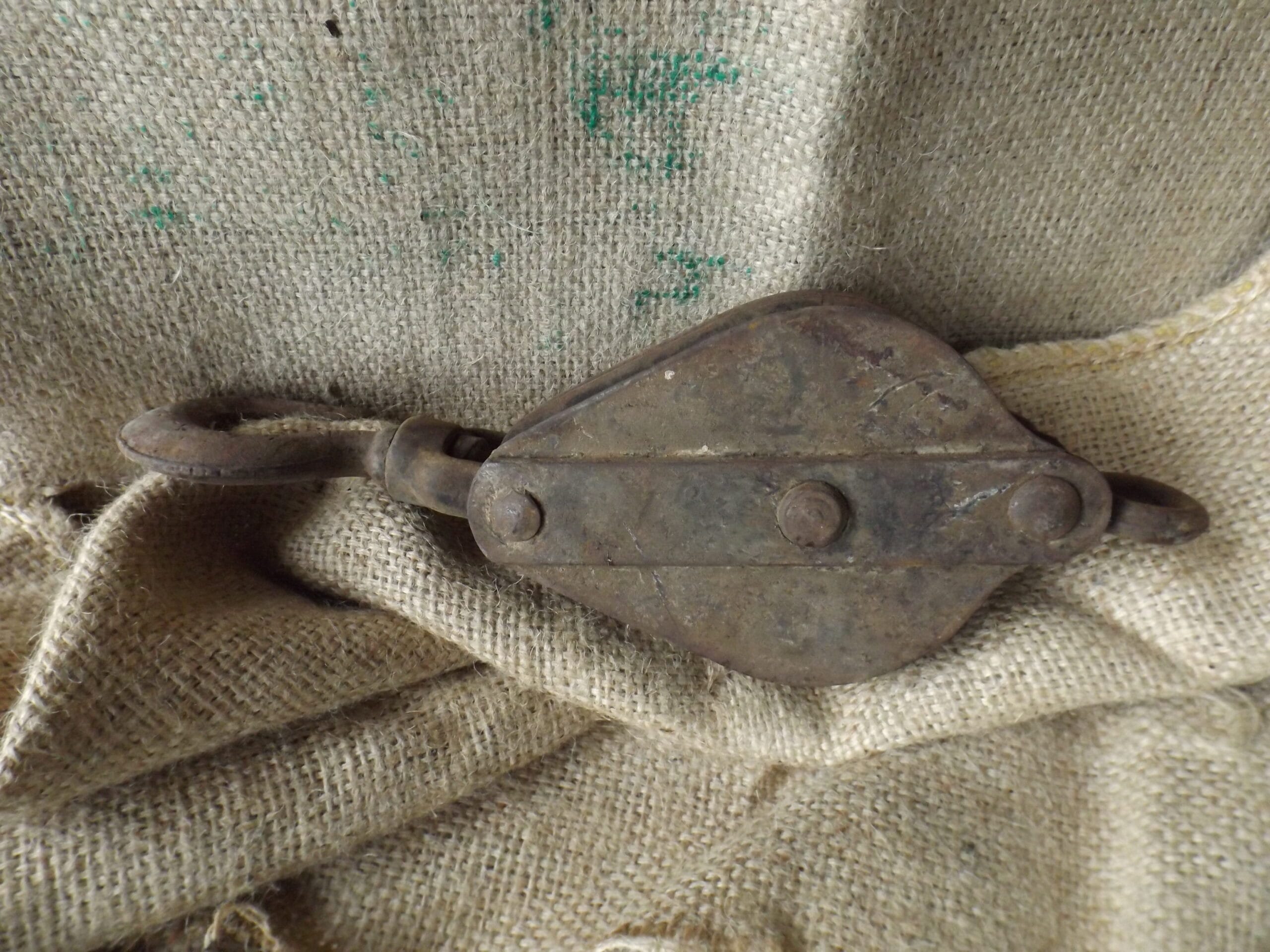 Vintage Double Pulley Hoist - Best Reclamation Block And Tackle