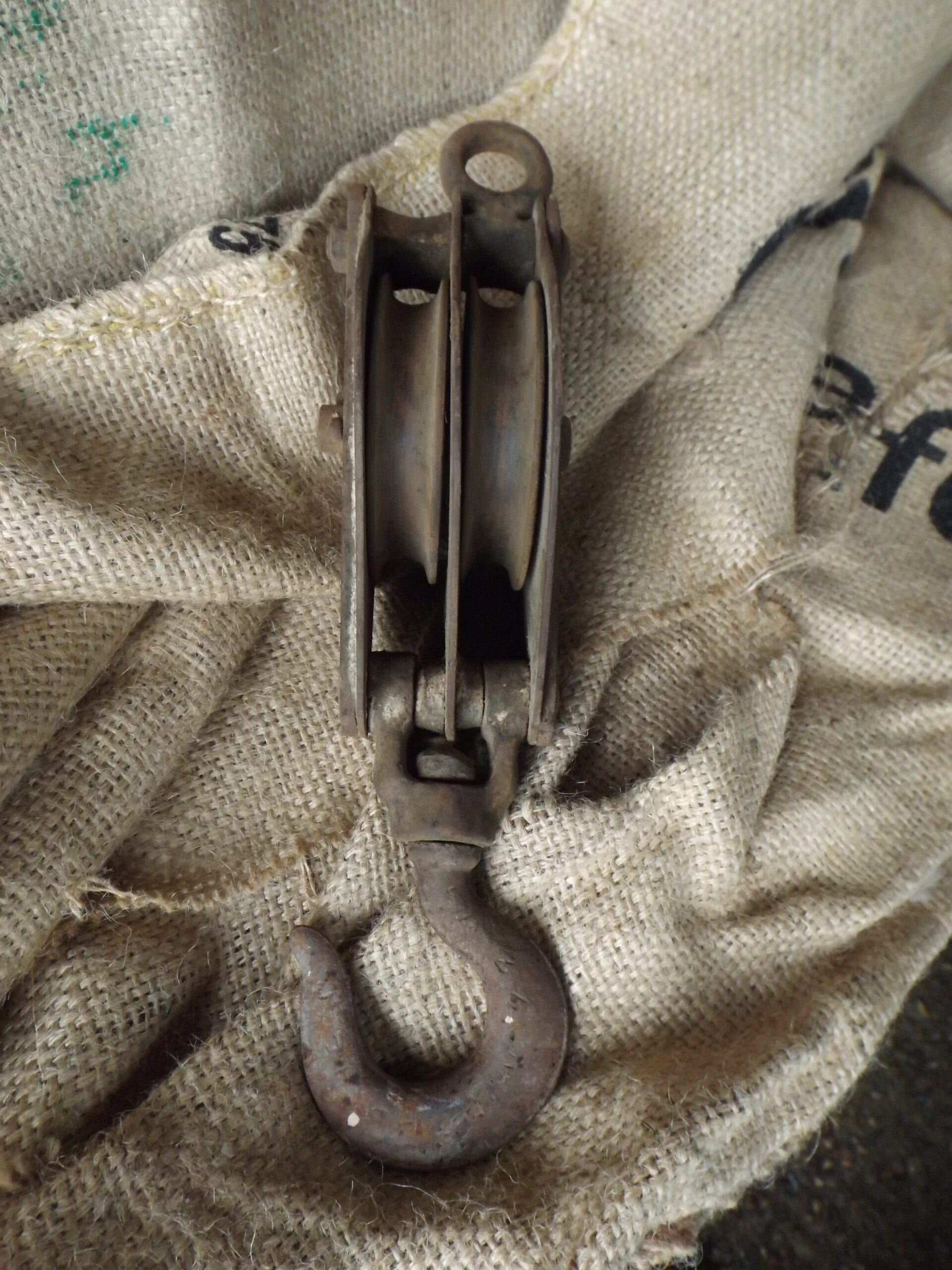 Vintage Double Pulley Hoist - Best Reclamation Vintage Double Pulley Hoist