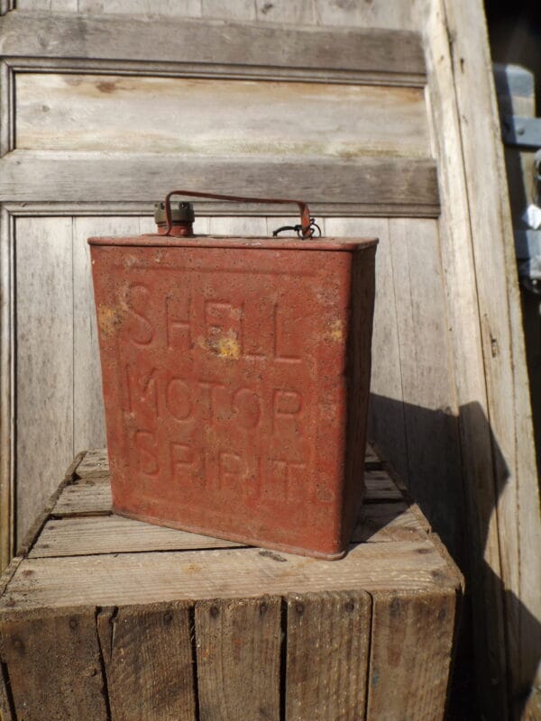 Vintage Shell Motor Spirit Can