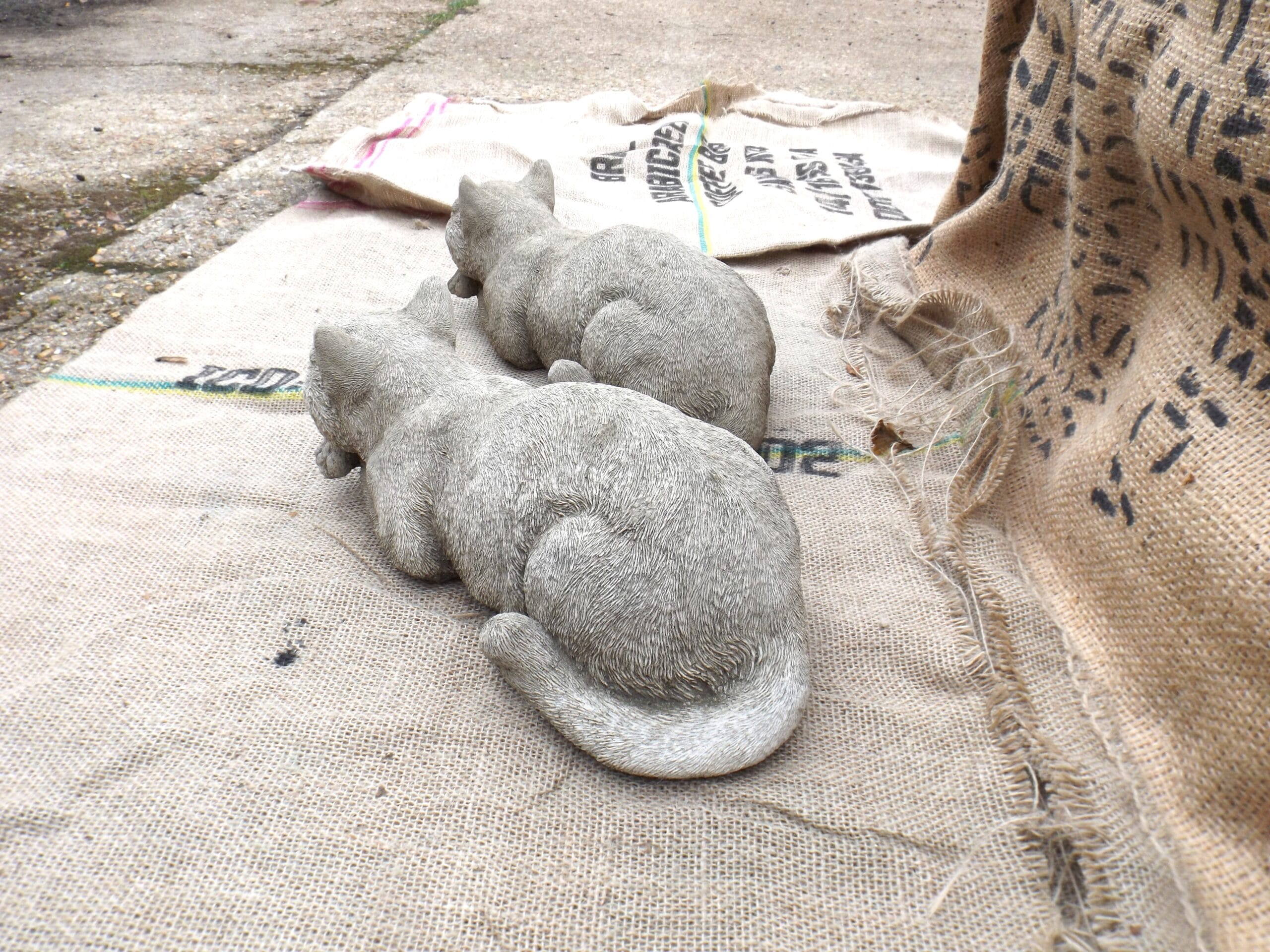 Resting Cat Statuette - Best Reclamation Cat Garden Ornament