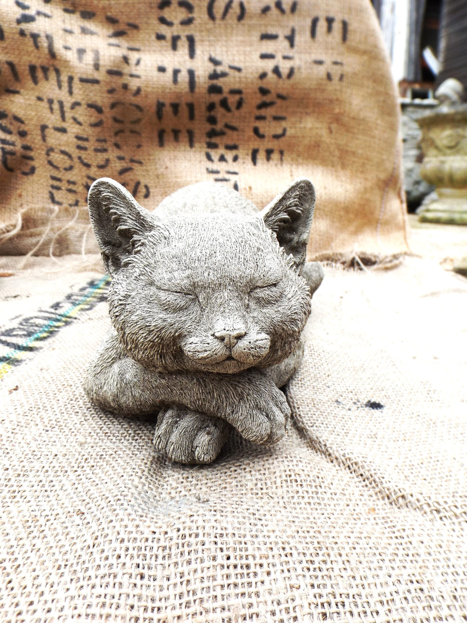 Resting Cat Statuette - Best Reclamation Cat Statue