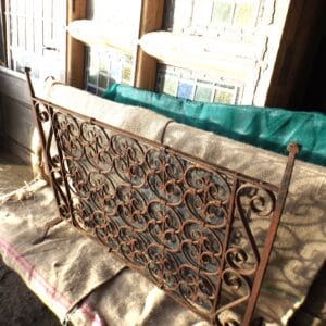 Antique Wrought Iron Fire Screen