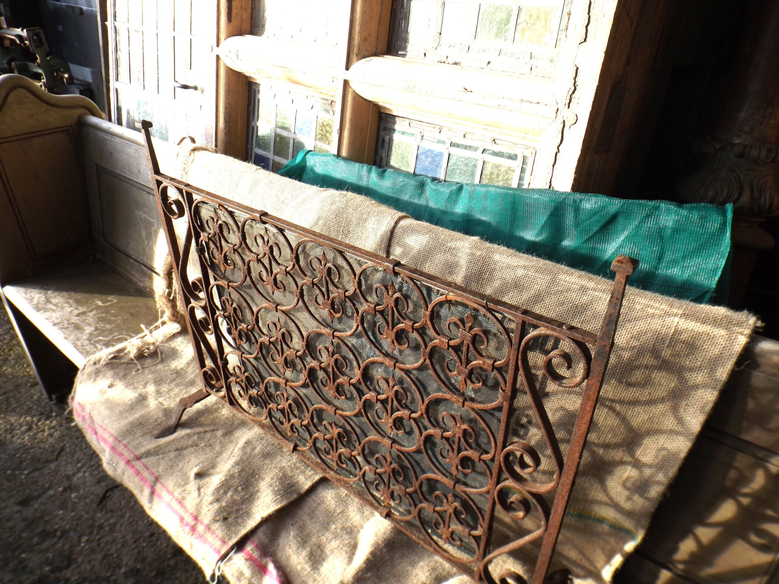 Antique Wrought Iron Fire Screen - Best Reclamation Antique Wrought Iron Fire Screen