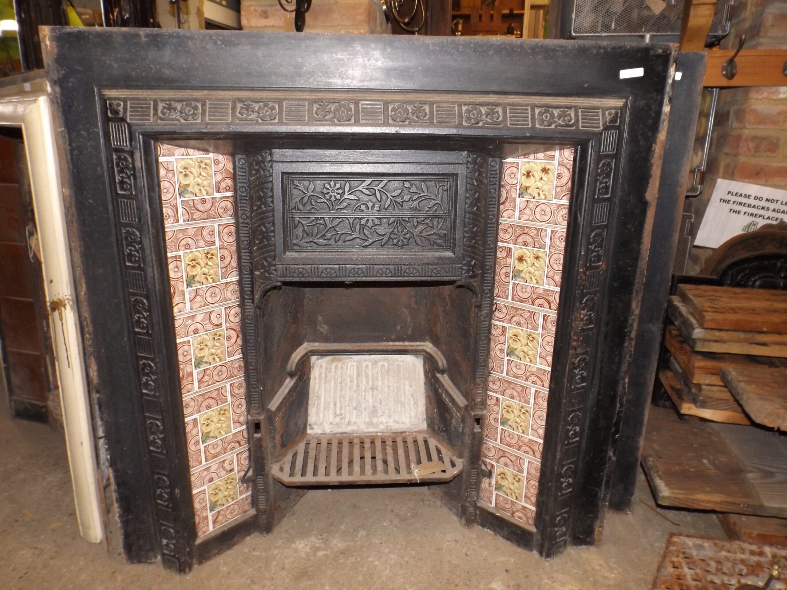 Victorian Tiled Fire Insert - Best Reclamation Victorian Tiled Fire Insert
