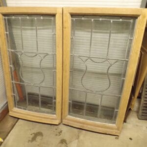 Antique Stripped Pine Leaded Windows
