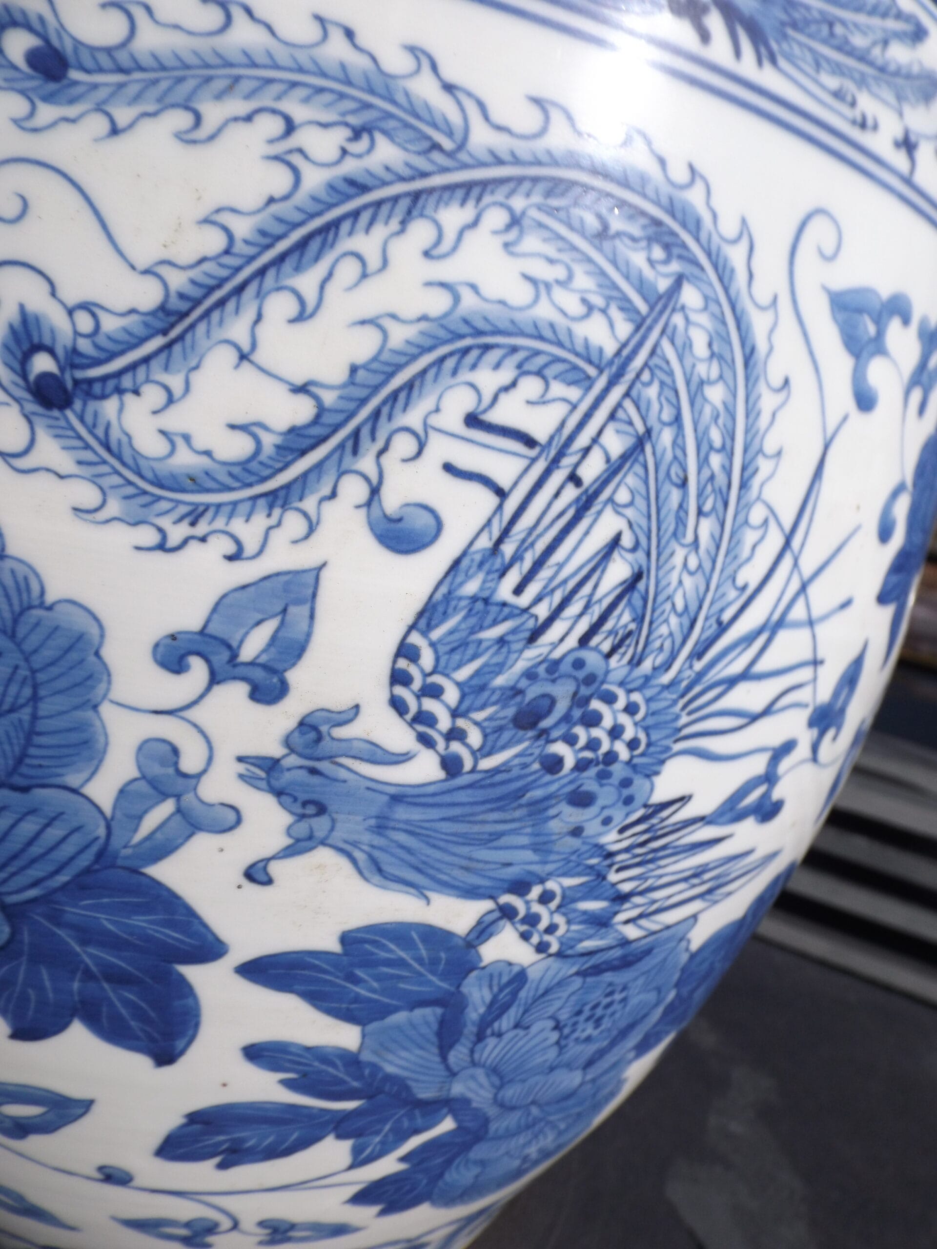 Blue &Amp; White Chinese Jardiniere - Best Reclamation Blue &Amp; White Oriental Jardiniere