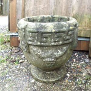 Greek Key Garden Urn