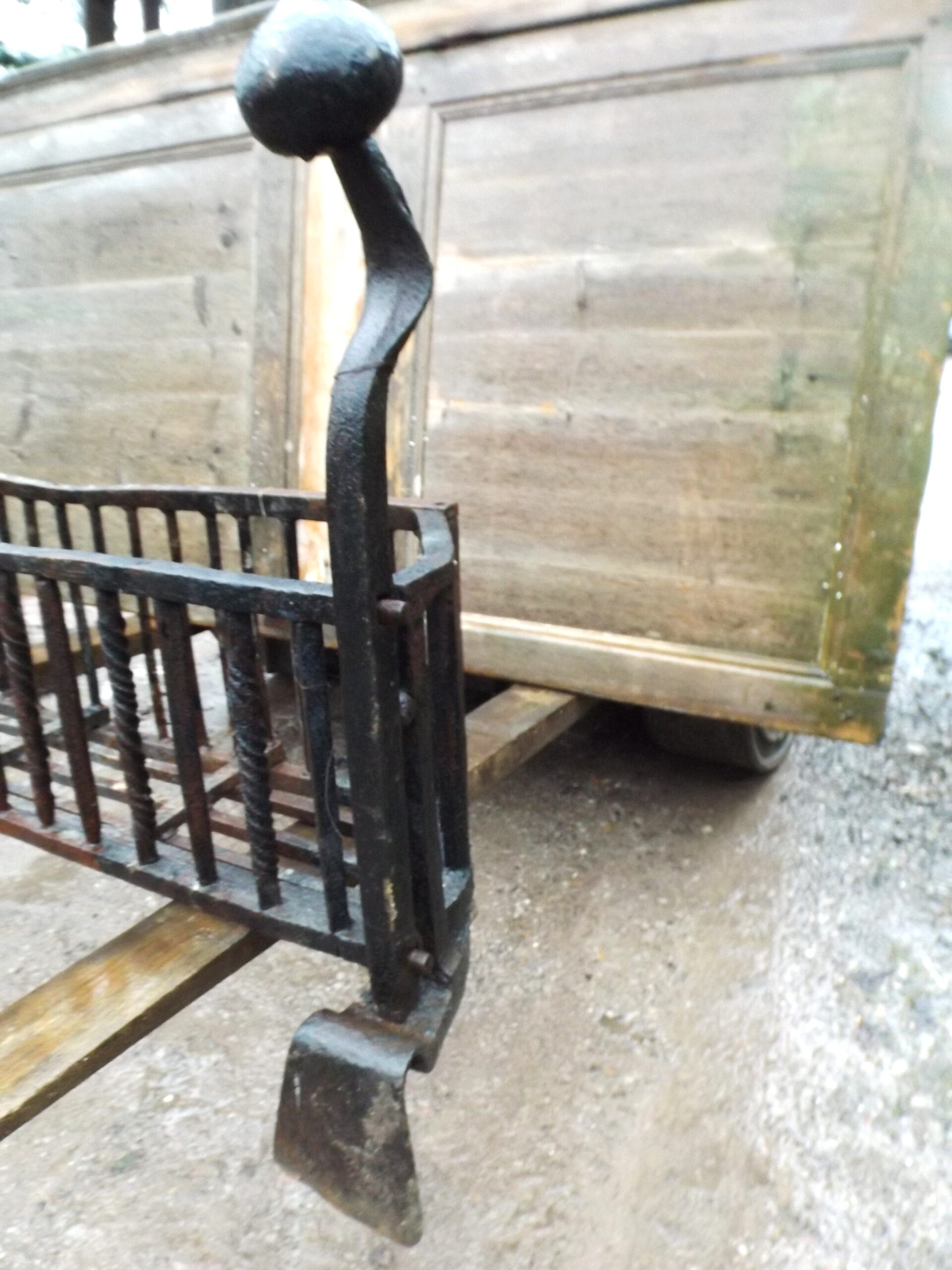 Large Antique Fire Basket - Best Reclamation Large Antique Fire Basket