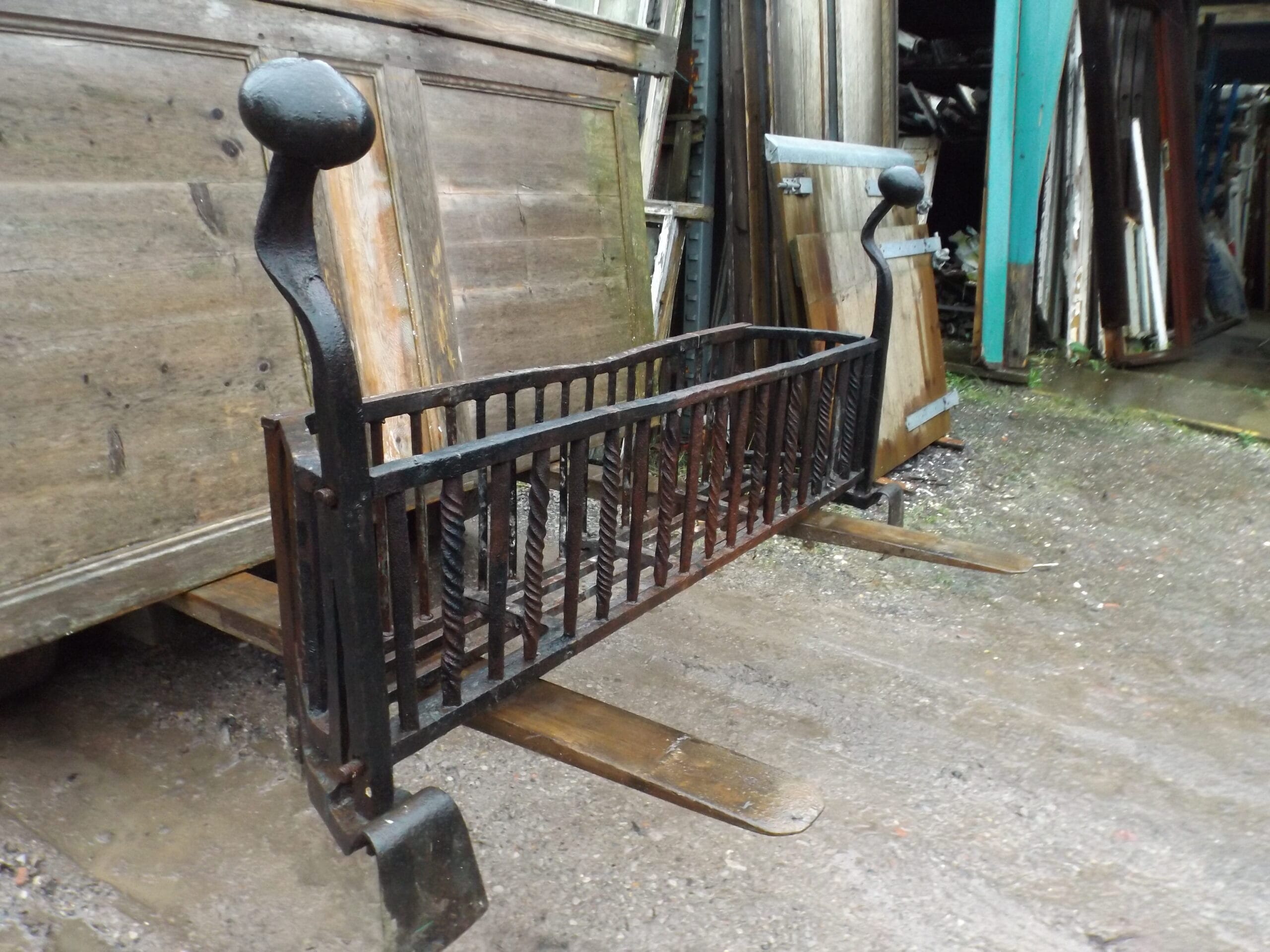 Large Antique Fire Basket - Best Reclamation Large Antique Fire Basket