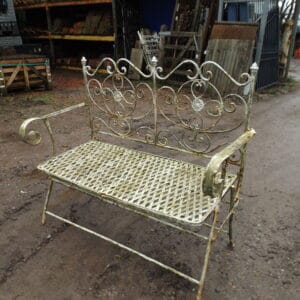 Vintage Folding Metal Bench