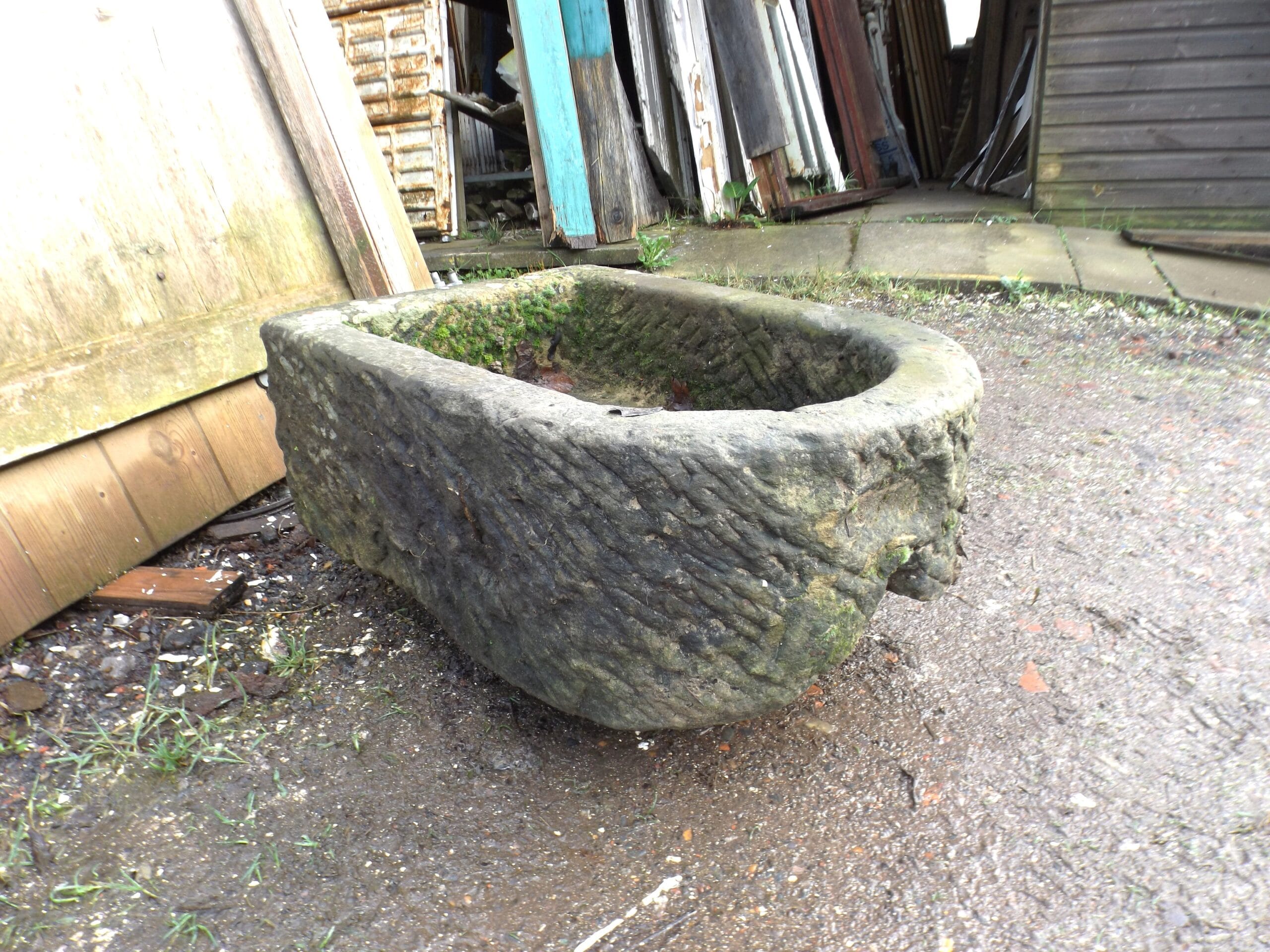 Weathered York Stone Trough - Best Reclamation Weathered York Stone Trough