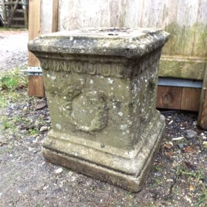 Well Weathered Reconstituted Stone Plinth