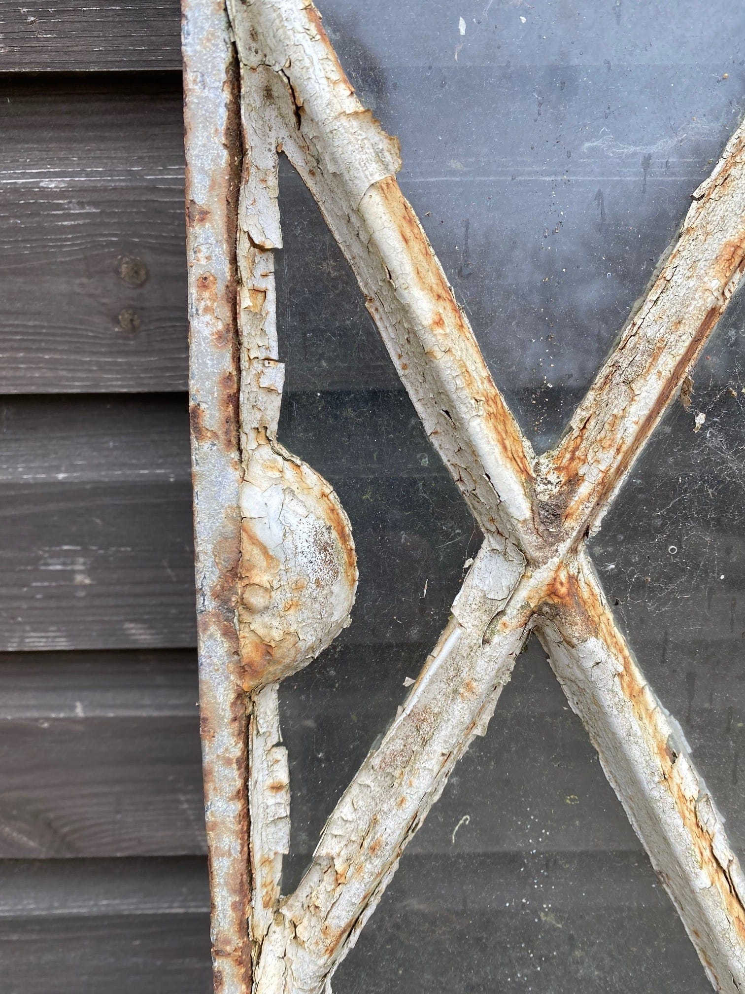 Antique Cast Iron Diamond Lattice Window - Best Reclamation Reclaimed Window