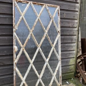 Antique Cast Iron Diamond Lattice Windows