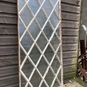 Antique Cast Iron Diamond Leaded Window