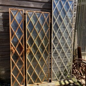 Antique Cast Iron Diamond Lattice Windows
