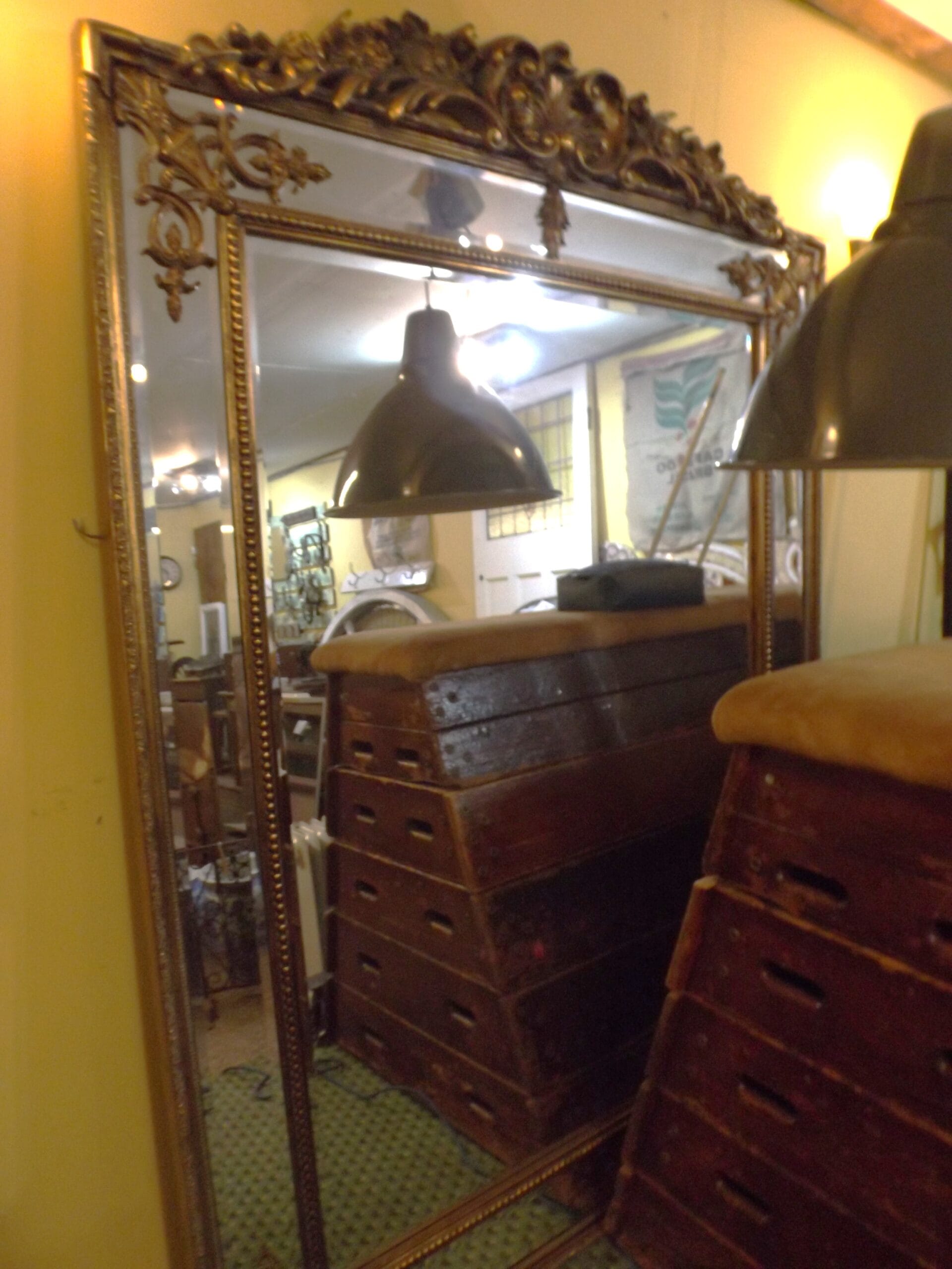 Ornate Gold Framed Overmantel Mirror - Best Reclamation Ornate Gold Framed Overmantel Mirror