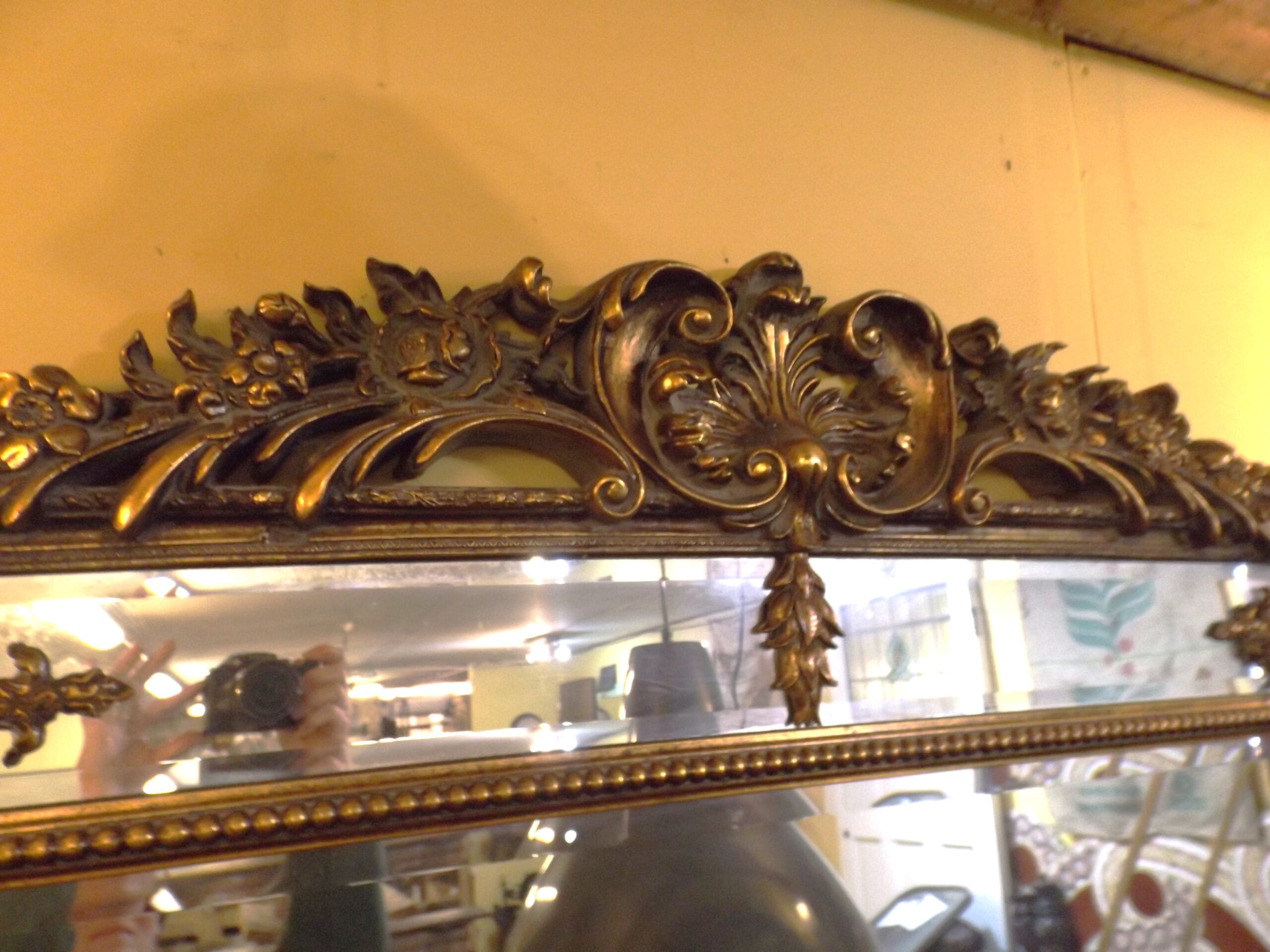 Ornate Gold Framed Overmantel Mirror - Best Reclamation Overmantel Mirror
