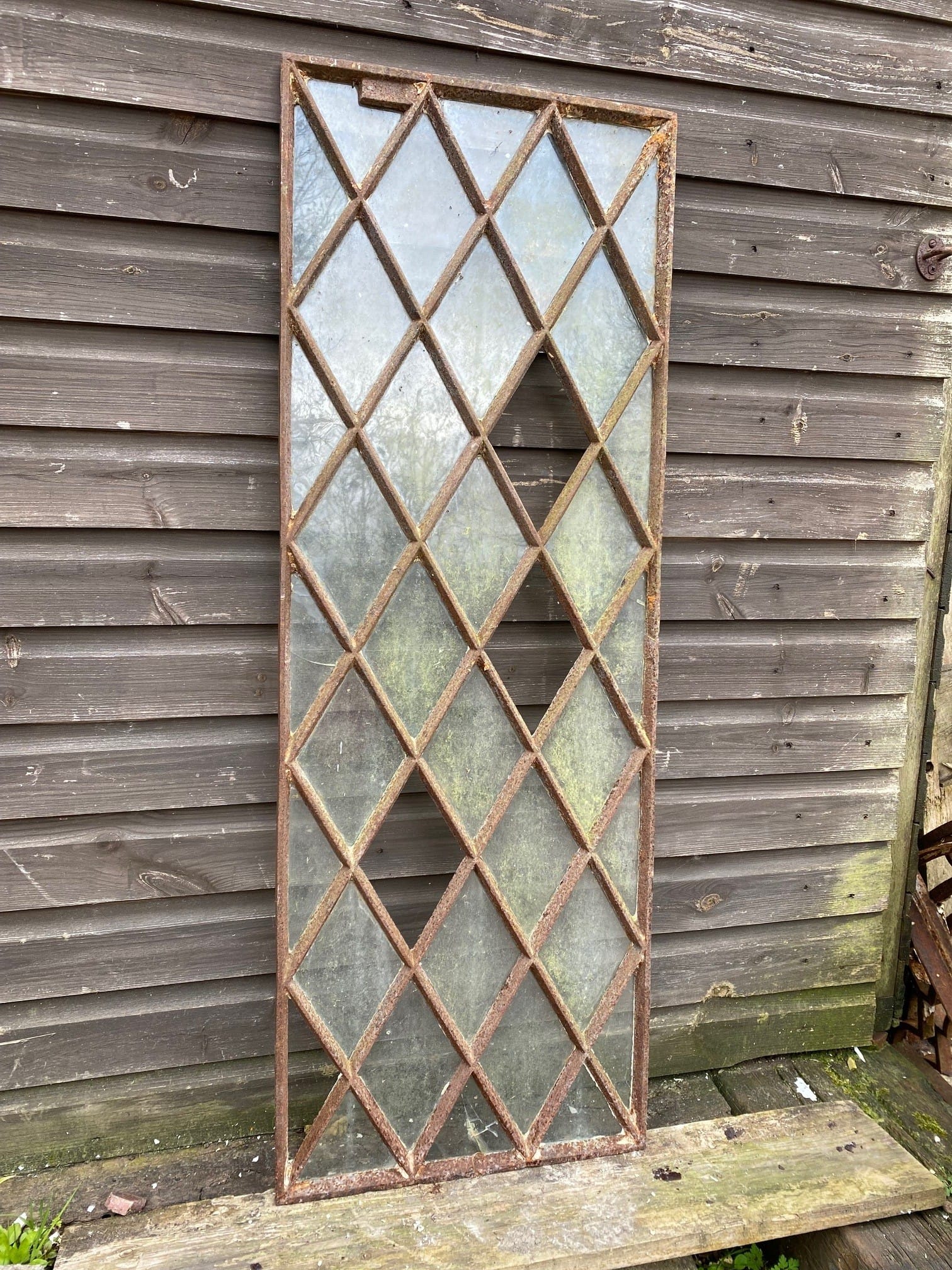 Antique Cast Iron Diamond Lattice Window - Best Reclamation Antique Cast Iron Diamond Lattice Window