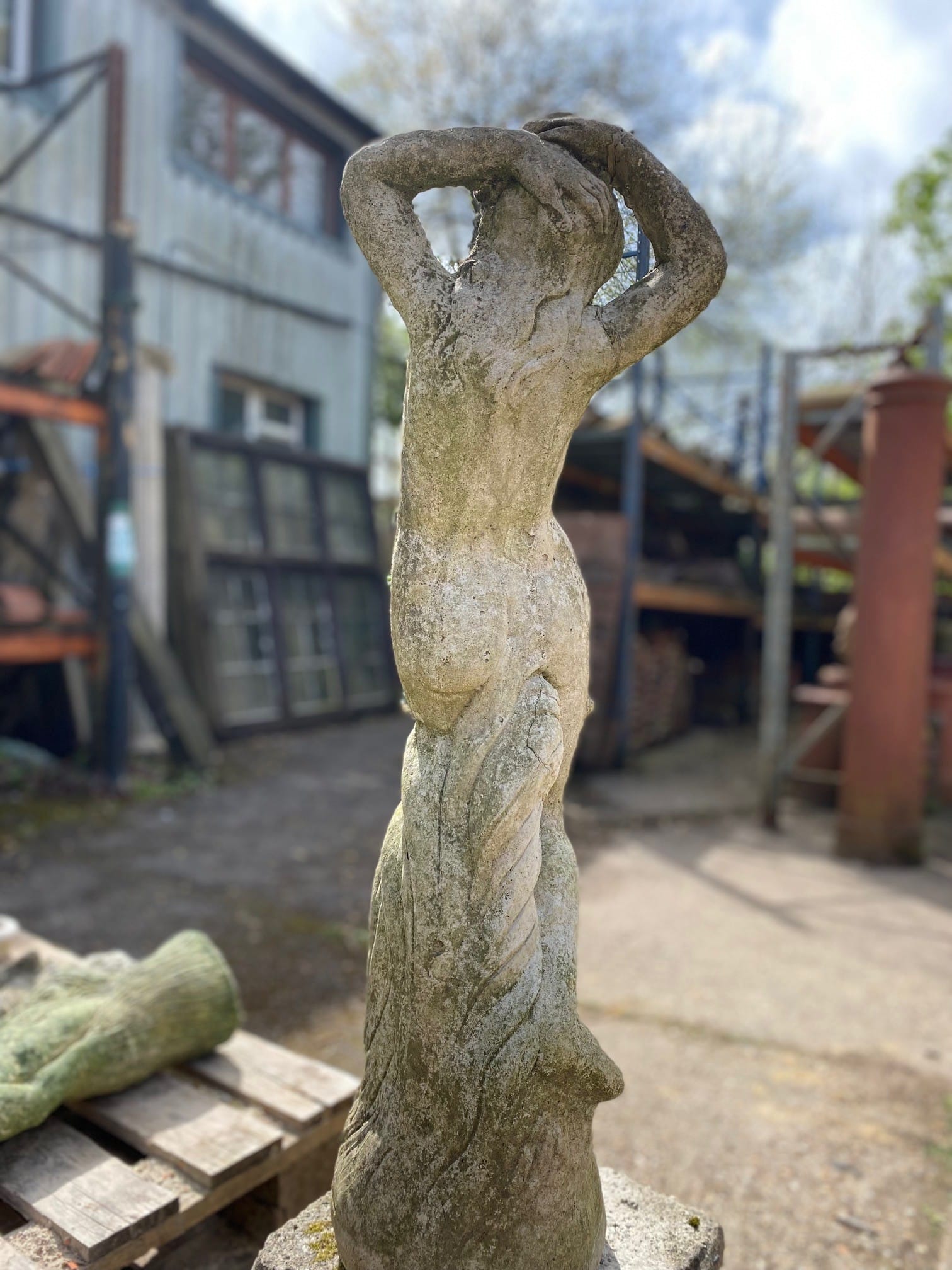 Woman Holding A Flower Statue - Best Reclamation Woman Holding A Flower Statue