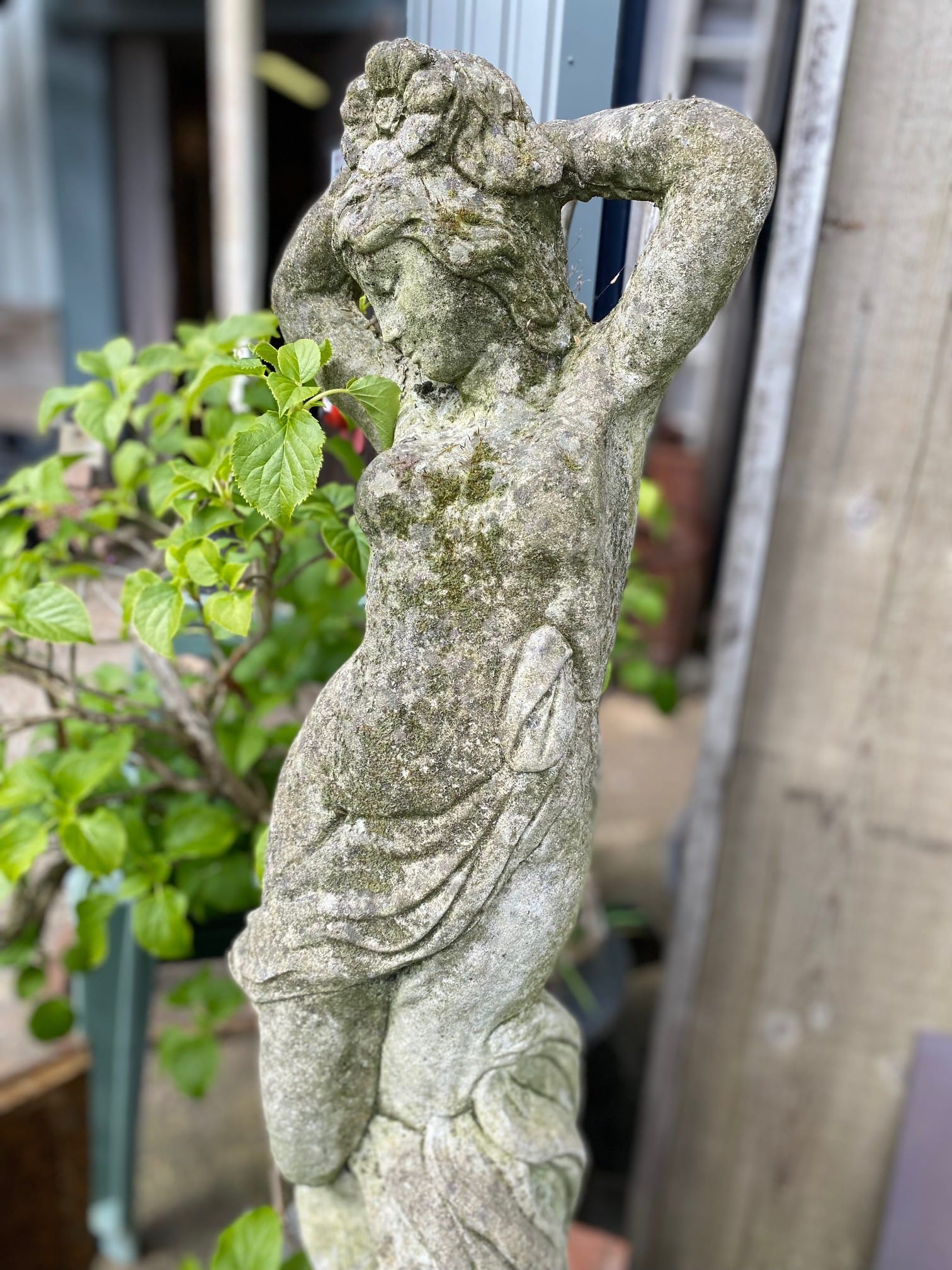 Woman Holding A Flower Statue - Best Reclamation Reclaimed Statue