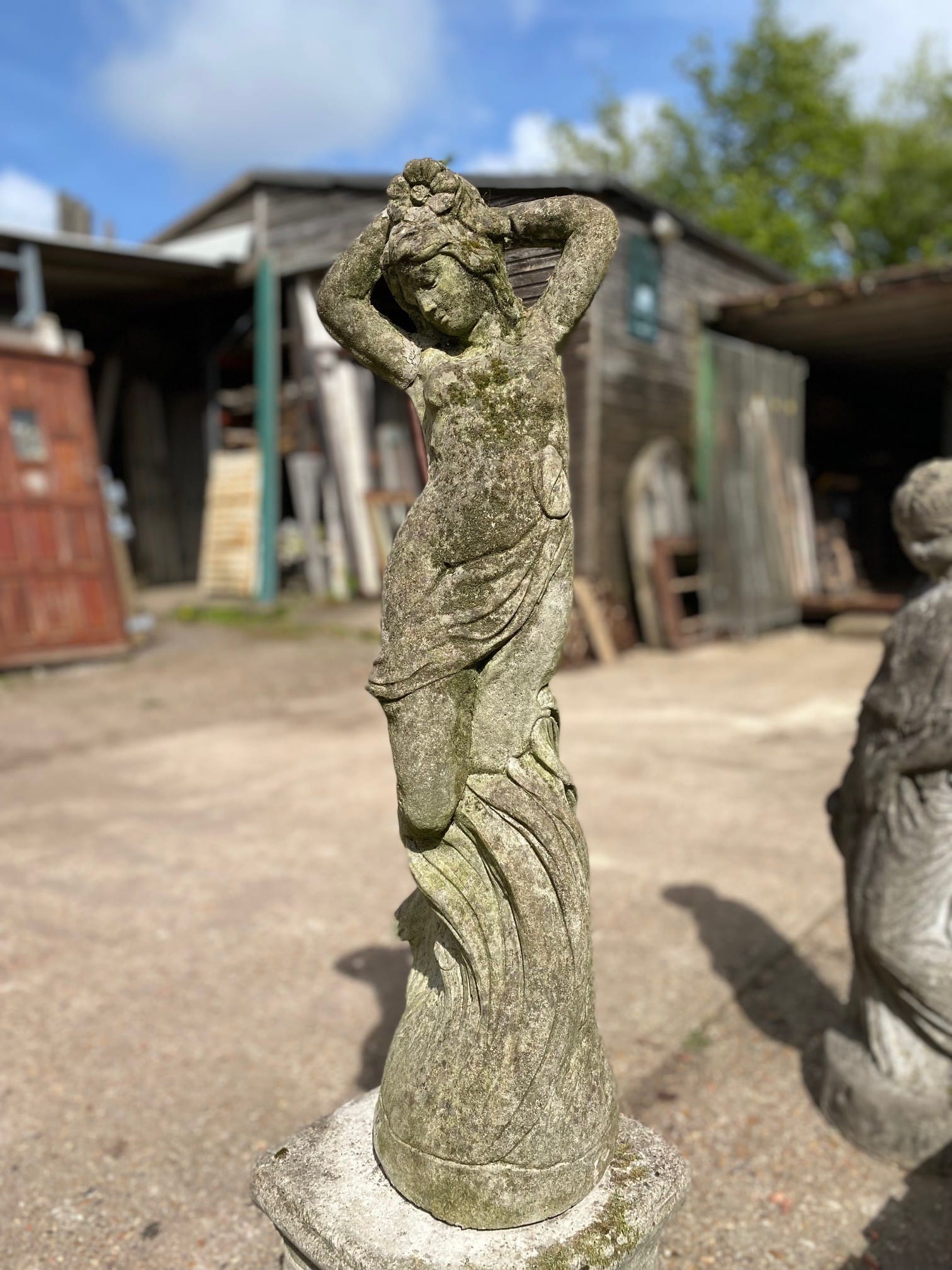 Woman Holding A Flower Statue - Best Reclamation Woman Holding A Flower Statue