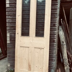 Stripped Victorian Glazed 4 Panel Door