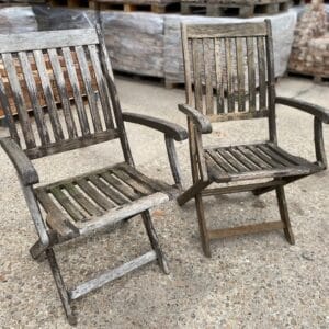 Folding Wooden Chairs with Armrests