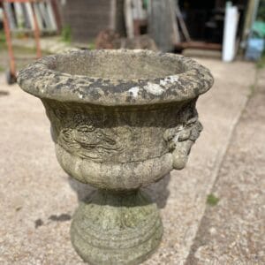 Lion Head Garden Urn