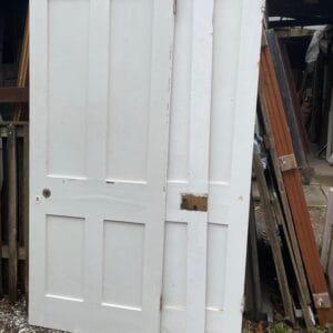A set of three matching painted Victorian 4 panel doors.