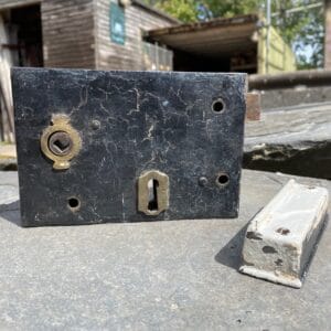 A Victorian rim lock with keep.