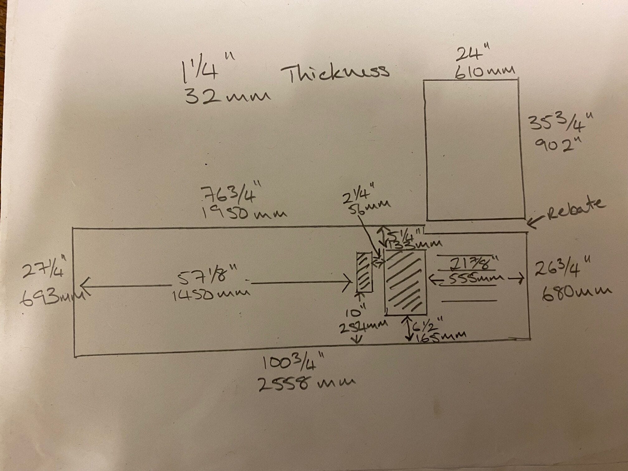 Reclaimed Granite Worktop - Best Reclamation A Diagram Showing The Dimensions Of A Kitchen Worktop.
