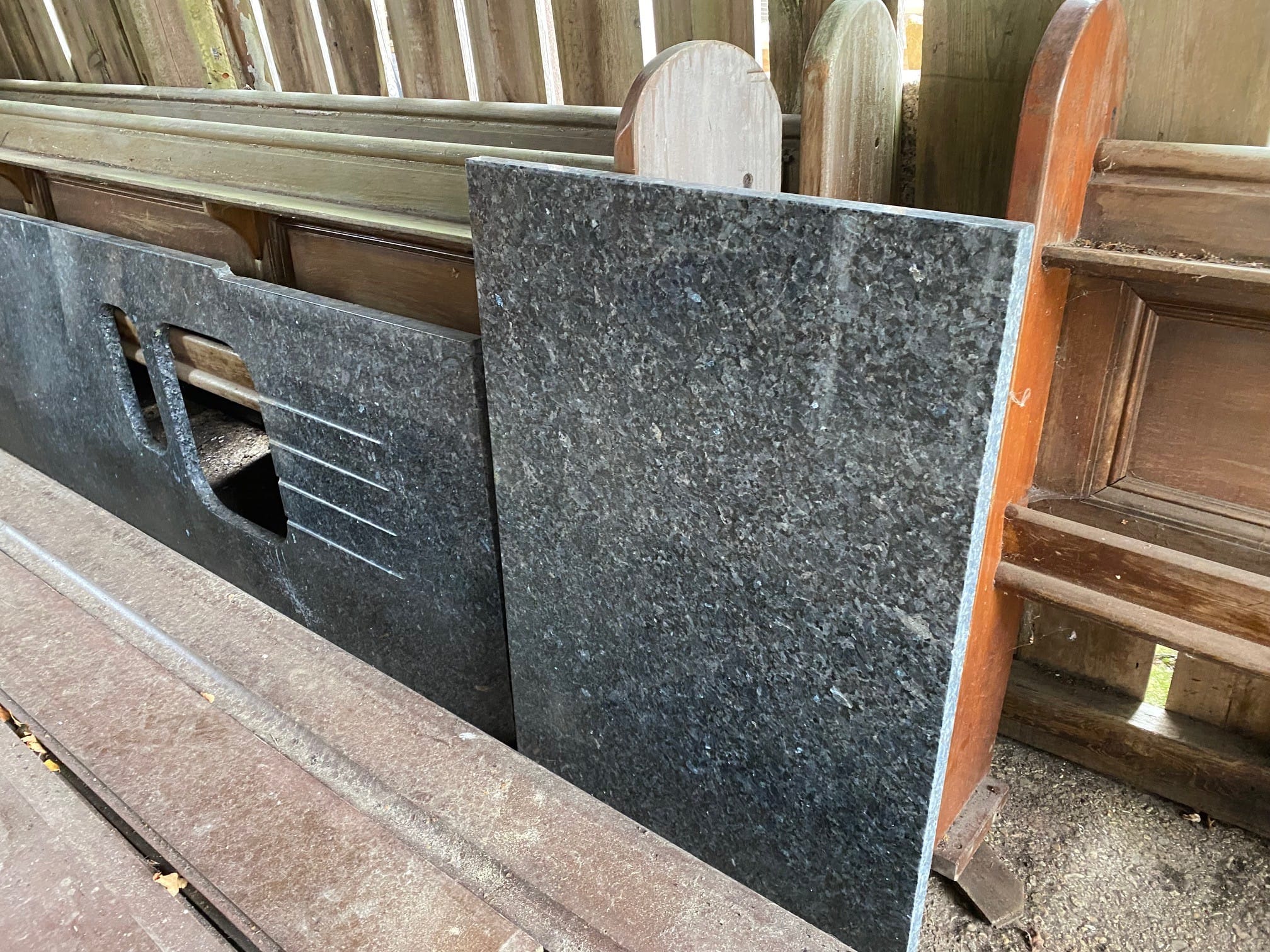 Reclaimed Granite Worktop - Best Reclamation A Reclaimed Granite Worktop In Two Parts To Set Into A Corner.